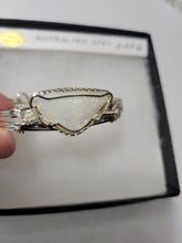 Load image into Gallery viewer, Custom Wire Wrapped Lightning Ridge Australian Opal Bracelet Size 6 1/4  Sterling Silver