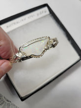 Load image into Gallery viewer, Custom Wire Wrapped Lightning Ridge Australian Opal Bracelet Size 6 1/4  Sterling Silver
