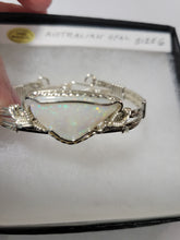 Load image into Gallery viewer, Custom Wire Wrapped Lightning Ridge Australian Opal Bracelet Size 6 1/4  Sterling Silver