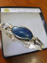 Load image into Gallery viewer, Custom Wire Wrapped Rebecca Iron Ore Furnace Slag Bracelet Sterling Silver Size 7 1/4