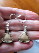 Load image into Gallery viewer, Custom Wire Wrapped Pink Hokie Stone from Virginia Tech Quarries Unpolished Set: Earrings Necklace/Pendant Sterling Silver