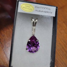Load image into Gallery viewer, Custom Wire Wrapped Alexandrite Faceted (Corundum) Necklace/Pendant Sterling Silver