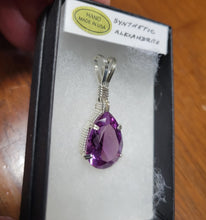 Load image into Gallery viewer, Custom Wire Wrapped Alexandrite Faceted (Corundum) Necklace/Pendant Sterling Silver