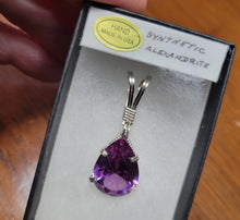 Load image into Gallery viewer, Custom Wire Wrapped Alexandrite Faceted (Corundum) Necklace/Pendant Sterling Silver