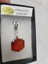 Load image into Gallery viewer, Custom Wire Wrapped Faceted Hessonite Garnet Necklace/Pendant Sterling Silver