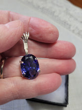 Load image into Gallery viewer, Custom Wire Wrapped Faceted Blue Topaz Necklace/Pendant Sterling Silver