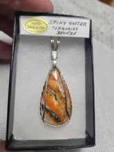 Load image into Gallery viewer, Custom Wire Wrapped Spiny Oyster Turquoise & Bronze Necklace/Pendant Sterling Silver