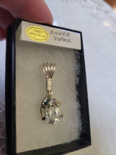 Load image into Gallery viewer, Custom Wire Wrapped Silver Topaz Necklace/Pendant Sterling Silver