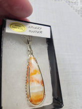 Load image into Gallery viewer, Custom Wire Wrapped Spiny Oyster Necklace/Pendant Sterling Silver