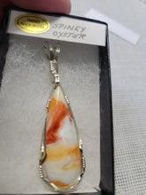 Load image into Gallery viewer, Custom Wire Wrapped Spiny Oyster Necklace/ Pendant Sterling Silver