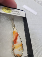 Load image into Gallery viewer, Custom Wire Wrapped Spiny Oyster Necklace/ Pendant Sterling Silver