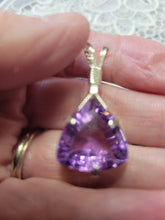 Load image into Gallery viewer, Custom Wire Wrapped Faceted Amethyst Necklace/Pendant Sterling Silver