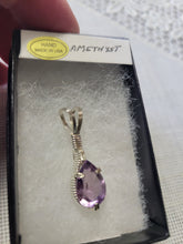 Load image into Gallery viewer, Custom Wire Wrapped Faceted Amethyst Necklace/Pendant Sterling Silver