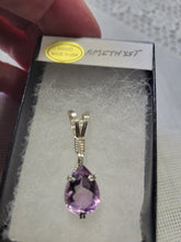 Load image into Gallery viewer, Custom Wire Wrapped Faceted Amethyst Necklace/Pendant Sterling Silver
