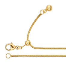 Load image into Gallery viewer, 14kgf 1mm Seamed Snake Chain, Adjustable