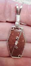 Load image into Gallery viewer, Custom Wire Wrapped Catlinite (Pipestone)Necklace/Pendant Sterling Silver