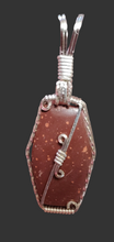 Load image into Gallery viewer, Custom Wire Wrapped Catlinite (Pipestone)Necklace/Pendant Sterling Silver