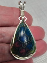 Load image into Gallery viewer, Custom Wire Wrapped Alumalite Recycled Aircraft Material Necklace/Pendant Sterling Silver