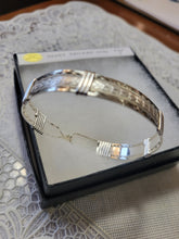 Load image into Gallery viewer, Custom Wire Wrapped Heart Pattern Wire Bracelet Sterling Silver 7