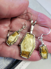 Load image into Gallery viewer, Custom Wire Wrapped Bridewll Stone Set: Earrings Necklace/Pendant Sterling Silver