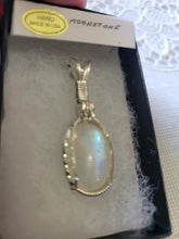 Load image into Gallery viewer, Custom Wire Wrapped Moonstone Necklace/Pendant Sterling Silver