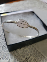 Load image into Gallery viewer, Custom Wire Wrapped Pink Quartz Bracelet Sterling Silver Size 6 3/4