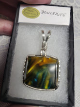 Load image into Gallery viewer, Custom Cut Polished &amp; Wire Wrapped Bowlerite Necklace/Pendant Sterling Silver Wire