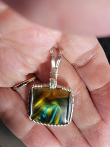 Custom Cut Polished & Wire Wrapped Bowlerite Necklace/Pendant Sterling Silver Wire