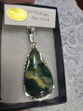 Load image into Gallery viewer, Custom Wire Wrapped Imperial Jasper Necklace/Pendant Sterling Silver