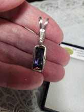 Load image into Gallery viewer, Custom Wire Wrapped Faceted Rainbow Mystic Topaz Necklace/Pendant Sterling Silver