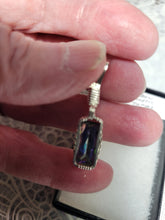 Load image into Gallery viewer, Custom Wire Wrapped Faceted Rainbow Mystic Topaz Necklace/Pendant Sterling Silver