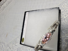 Load image into Gallery viewer, Custom Wire Wrapped Pink CZ Bracelet Size 7 1/4 Sterling Silver