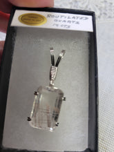 Load image into Gallery viewer, Custom Wire Wrapped Faceted Rutilated Quartz 14 ct Necklace/Pendant Sterling Silver