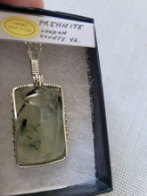 Load image into Gallery viewer, Custom Wire Wrapped Prehnite Northern VA Necklace/Pendant Sterling Silver
