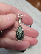 Load image into Gallery viewer, Custom Wire Wrapped Seraphenite (Angel Stone) Necklace/Pendant Sterling Silver