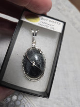 Load image into Gallery viewer, Custom Wire Wrapped Blue Quartz Madison County VA Necklace/Pendant Sterling Silver