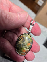 Load image into Gallery viewer, Custom Wire Unakite Rockbridge County VA Necklace/Pendant Sterling Silver