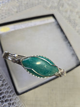 Load image into Gallery viewer, Custom Cut Polished &amp; Wire Wrapped Amazonite Morefield Mine VA Bracelet Sterling Silver Size 7