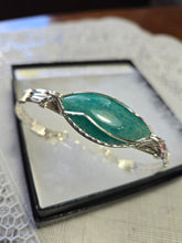 Load image into Gallery viewer, Custom Cut Polished &amp; Wire Wrapped Amazonite Morefield Mine VA Bracelet Sterling Silver Size 7