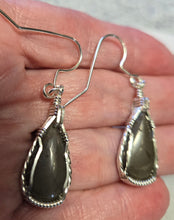 Load image into Gallery viewer, Custom Cut Polished &amp; Wire Wrapped Virginia Tech Hokie Stone Set: Earrings,  Necklace/Pendant Sterling Silver