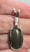 Load image into Gallery viewer, Custom Wire Wrapped Polished Hokie Stone Virginia Tech Gray Quarry Set: Earrings, Necklace/Pendant Sterling Silver