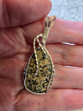 Load image into Gallery viewer, Custom Cut Polished &amp; Wire Wrapped Nelsonite VA State Stone Necklace/Pendant Sterling Silver