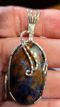 Load image into Gallery viewer, Custom Wire Wrapped Orange Sodalite Necklace/Pendant Sterling Silver