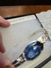 Load image into Gallery viewer, Custom Cut Polished &amp; Wire Wrapped Bridewell Stone Bracelet Sterling Silver Size 7 1/4