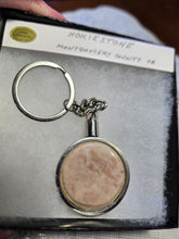 Load image into Gallery viewer, Custom Cut &amp; Polished Pink Hokie Stone from Virginia Tech Quarry Key Chain