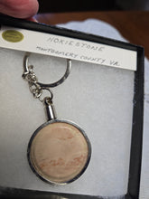 Load image into Gallery viewer, Custom Cut &amp; Polished Pink Hokie Stone from Virginia Tech Quarry Key Chain