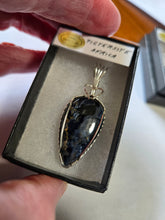 Load image into Gallery viewer, Custom Wire Wrapped Pietersite Necklace/Pendant Sterling Silver