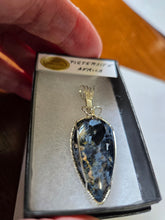 Load image into Gallery viewer, Custom Wire Wrapped Pietersite Necklace/Pendant Sterling Silver