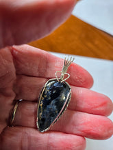 Load image into Gallery viewer, Custom Wire Wrapped Pietersite Necklace/Pendant Sterling Silver