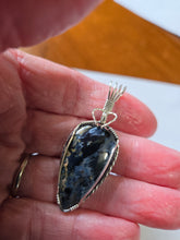 Load image into Gallery viewer, Custom Wire Wrapped Pietersite Necklace/Pendant Sterling Silver